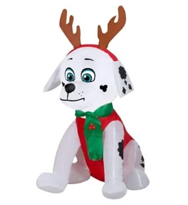 Gemmy Weihnachten luftgeblasener aufblasbarer Marshall mit Geweih und Schal Nick, 3,5 Fuß Neu - Bild 1 von 7