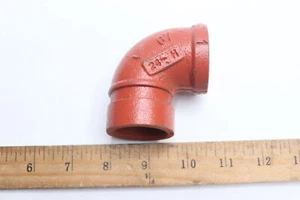 Victaulic Reducing Elbow Pipe Fitting 1-1/4" Groove x 1" Female NPT 67 - Picture 1 of 3