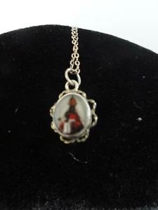 FABULOSO COLGANTE MEDALLÓN ANTIGUO ORO 14K Virgen Negra Niño Les Chevaliers - Imagen 1 de 10
