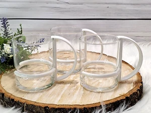 Inspiration Cappuccino Espresso Glass Coffee Cups (Set of 3) Unique Vintage - Picture 1 of 16