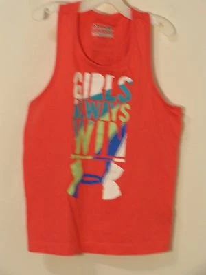 UNDER ARMOUR Top SLEEVELESS RACERBACK ATHLETIC SHIRT YOUTH GIRL MEDIUM PINK - Image 1 of 4