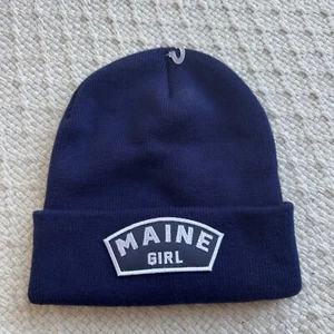 Rogue Life Maine Girl NWOT blue acrylic Beanie Hat Cap Knit Women's - Picture 1 of 5