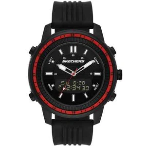 Skechers Mens Analog Digital Black and Red Watch with Silicone Strap SR5154Wp - Picture 1 of 3