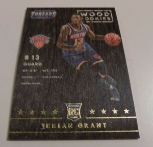 2015-16 PANINI THREADS BASKETBALL #281 JERIAN GRANT WOOD ROOKIE CARD - KNICKS