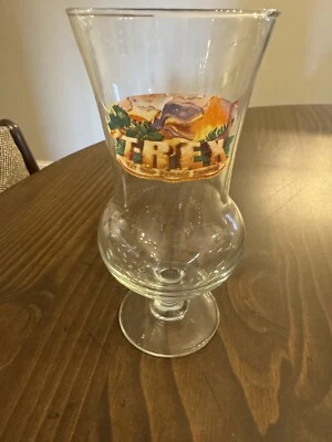 Vaso de cerveza 8" T-Rex Café Orlando recuerdo con tallo Disney Springs Foto 1 de 4