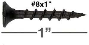 Kreuzschlitz Bugle Head #8 x 1" Phosphat schwarz grobe Trockenbau / Holzschrauben - Bild 1 von 5