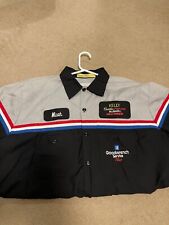 USED GM GOODWRENCH SERVICE PLUS BUTTON UP  LARGE SHORT SLEEVE MECHANIC SHIRT 
