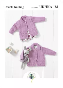 Cardigan UKHKA 181 bambino girocollo e colletto modello maglia in DK 41 - 66 cm - Foto 1 di 3