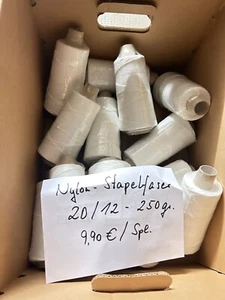 Nylongarn 20/12, 250 gr. Rolle, rohweiß, Netzgarn Nylon Makramee Stapelfaser - Bild 1 von 1