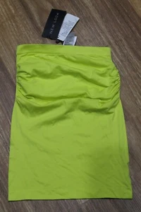 NEW NEW LOOK FLURO LIME NEON GREEN BANDEAU STRAPLESS TOP SIZE M - FIT SIZE 10-12 - Picture 1 of 3