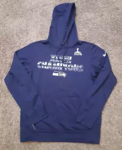 Nike Therma-fit Seattle Seahawks Superbowl XLVIII Hoodie sz S - Picture 1 of 4