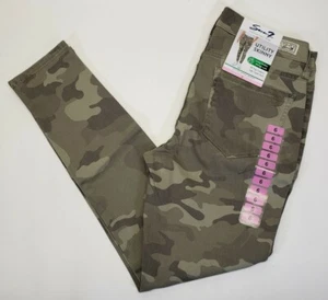 Women's Seven 7 Utility Ankle Skinny Twill Stretch Pants Army Green Camo Size 6 - Picture 1 of 8