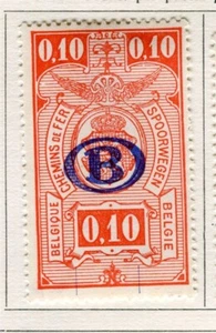 BELGIUM; 1940 Railway Parcel Post Optd. ' B ' issue Mint hinged 10c. value - Picture 1 of 1