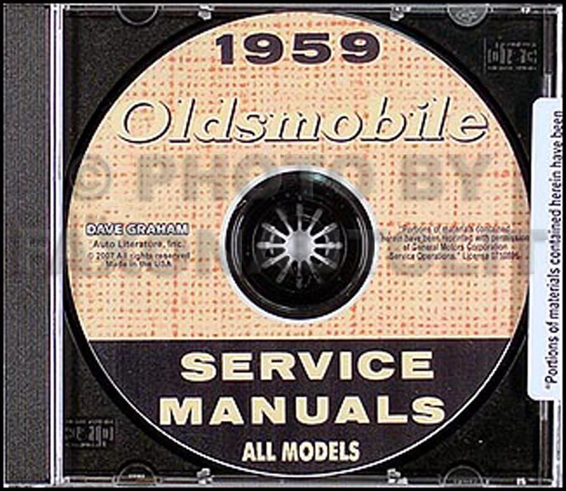 1959 Oldsmobile 88 Y 98 Tienda Manual On CD 59 Reparación Servicio Dynamic Super - Imagen 1 de 1