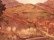 Oil painting impression landscape Banyuls-sur-Mer-1899-Jozsef-Ronal-Rippl-canvas