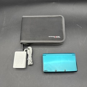 Nintendo 3DS Handheld System - Aqua Blue Tested Working With Charger No Stylist 