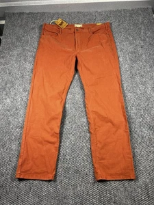 Orvis Five Pocket Pants Mens 42x32 Orange Rust Casual Straight Fit Cotton NWT - Picture 1 of 8
