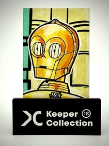 2024 Topps Chrome Star Wars Galaxy 1/1 Sketch of C-3PO by Eric Medina - Picture 1 of 2