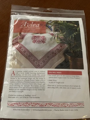 Kit de canasta Avlea Pascha 2022 patrón punto de cruz lino legado 30 unidades Foto 1 de 4