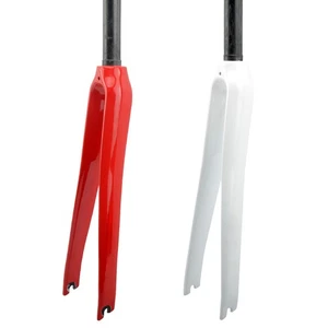 Full Carbon Fiber Bicycle Fork 700*25C Rigid Racing Road Bike Forks C Clamp QR - Picture 1 of 19