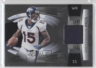 2009 Playoff Prestige Prestigious Pros Black Materials /25 Brandon Marshall #7 - Image 1 of 2