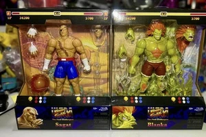 IN STOCK! Set of 2 Street Fighter Ultra Blanka & Sagat AF by Jada Toys - Picture 1 of 5