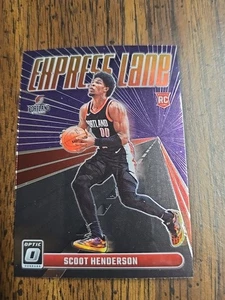 2023-24 Donruss Optic # 14 Scoot Henderson Express Lane Rookie Trail Blazers - Foto 1 di 2