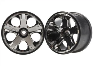 Traxxas 1/10 Scale All-Star 2.8 Wheels, black chrome, nitro front (2)  TRA5577A - Picture 1 of 1