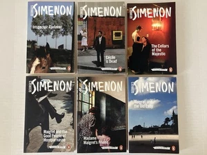Lot 6 Inspector Maigret Novels by Georges Simenon Penguin Paperback - Foto 1 di 10