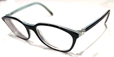 Tiffany & Co TF2109-HB 8193 Large Black Blue Eyeglasses 51-17 140 Italy Read - Image 1 of 4