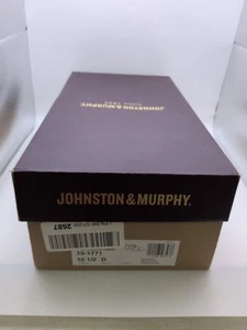 Johnston Murphy Uomo Bradford Perf Cap Toe 15-1771 Nero Taglia 10.5D - Foto 1 di 8