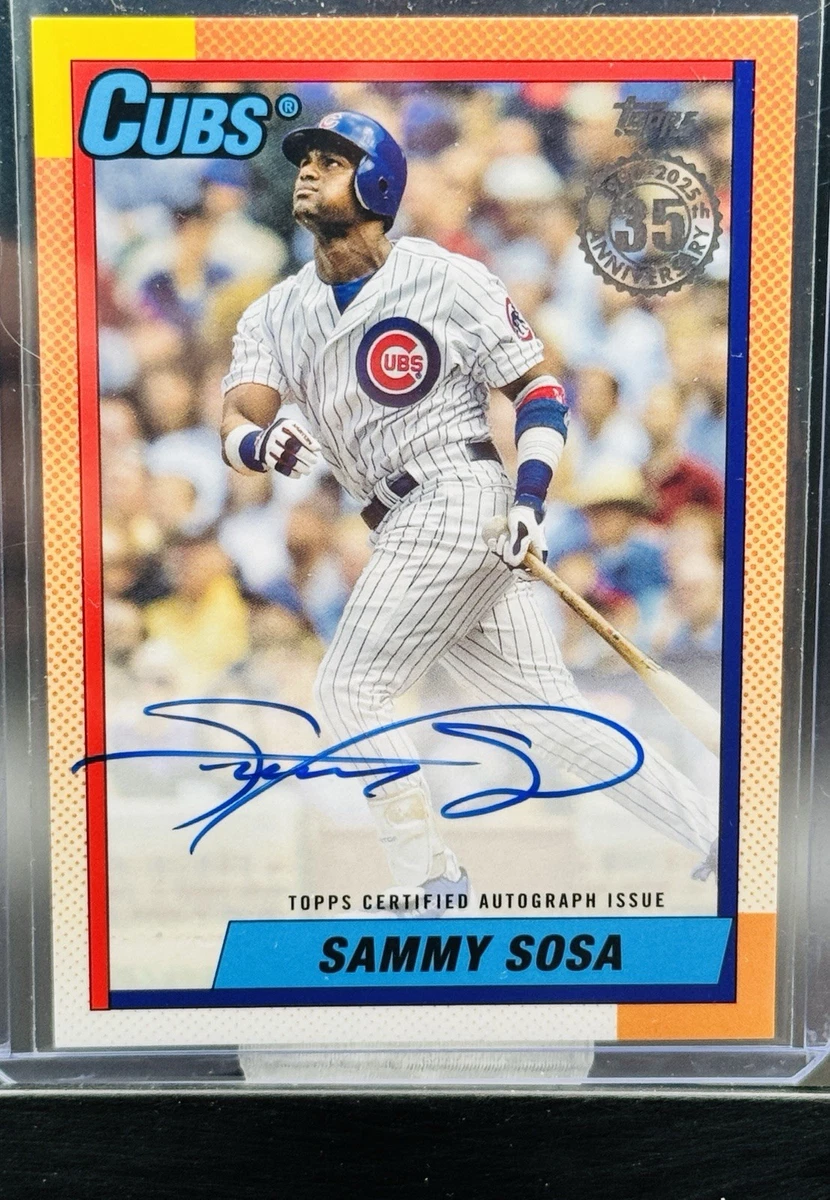 【topps 】 SAMMY SOSA サミー ソーサ AUTO 25シリ Sammy Sosa Slam Custom Trading Card Auto Beckett Authentic
