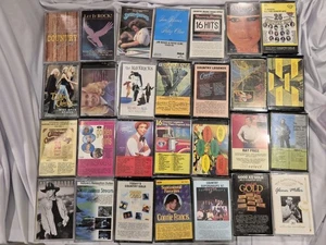 30 X Lot Of Vintage Casette Tapes Mixed Genre Of Oldies, Country Classics W/Case - Picture 1 of 4