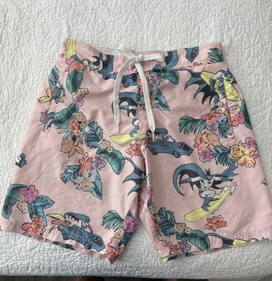 Bañador Batman Surf Mediano Floral Hawaiano Board Shorts DC Comics Rosa Foto 1 de 4
