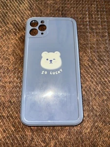 iPhone 11 Pro Max Compatible Decorative Case Blue So Lucky Bear - Photo 1 sur 3