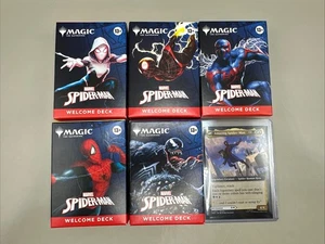 MAGIC THE GATHERING NYCC 2025 SPIDER-MAN JUEGO DE 5 BARAJAS DE BIENVENIDA CON TARJETA PROMOCIONAL - Imagen 1 de 4