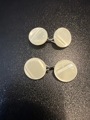 Juego de gemelos de esmoquin mop madreperla art déco clásico de colección sin marca Foto 1 de 4