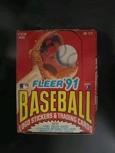 1991 Fleer Baseball Wax Box 36 Packs Pro Visions - Picture 1 of 3