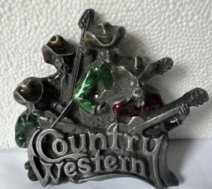 Bergamot Brass Works T96 Country Western Enamel Belt Buckle USA Collectible 1981 - Picture 1 of 6