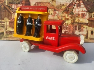 No tin toy (Wood) 1930's Memorabilia COCA COLA TRUCK with 6 actual mini bottles! - Picture 1 of 24