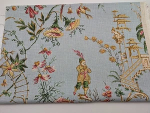 PSE Blumenmuster chinesisches asiatisches Motiv strukturierter Baumwollstoff 104 x 19 Zoll - Bild 1 von 9