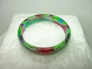 Dragon Nebula Bangle - colourful bangle, multi colour bracelet, handmade resin - Picture 1 of 6