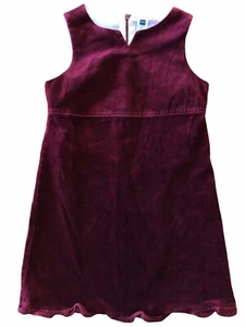 Gap Kids Maroon Red Velvet Special Occasion Holiday Dress Girls Sz Medium (7-8) - Picture 1 of 5