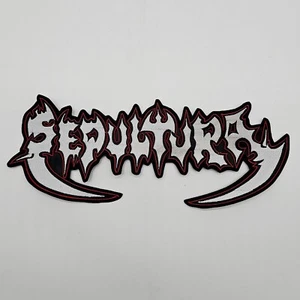 Sepultura Old Logo White And Red EMBROIDERED BACK PATCH - Picture 1 of 2