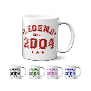 Legend Since 2004 Mug | 21st Birthday Anniversary Varsity University Gift - Picture 1 of 22