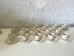 Vintage Copeland Spode Buttercup Pattern Set 16 Demitasse Cups & Saucers - Picture 1 of 12
