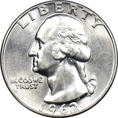 1962 Washington Quarter CH BU (GL62) Cover