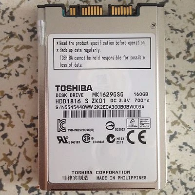 Toshiba MK1629GSG 160gb For IBM X300 X301 Hp 2530p 2730p 2540p 2740p Hard Drive - Image 1 of 3
