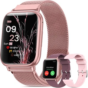 Smartwatch Damen Frauen mit Telefonfunktion Armbanduhr für iPhone Samsung Huawei - Bild 1 von 7