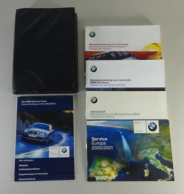 Bordmappe + Betriebsanleitung BMW 3er Touring E46 318i 320i 328i 320d Stand 1999 - Imagem 1 de 3
